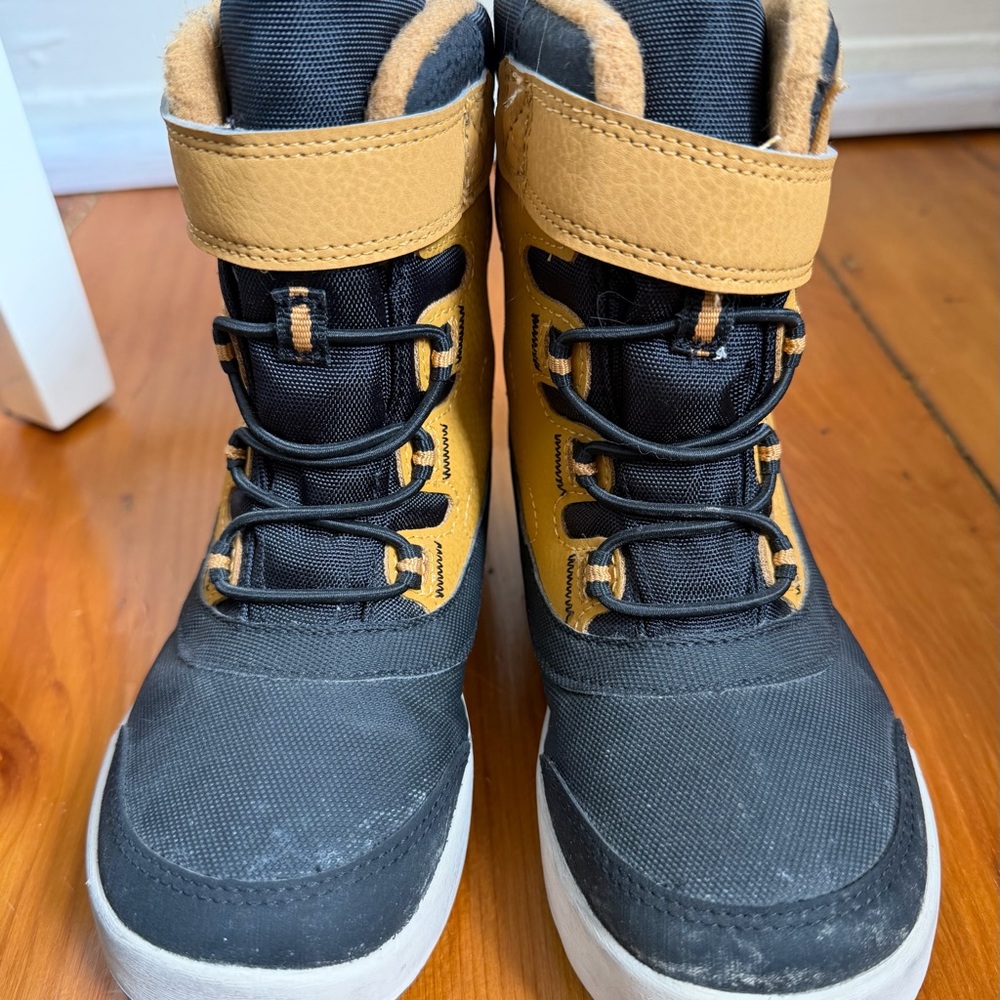 Merrell Kids Black and Tan Waterproof Winter Boots